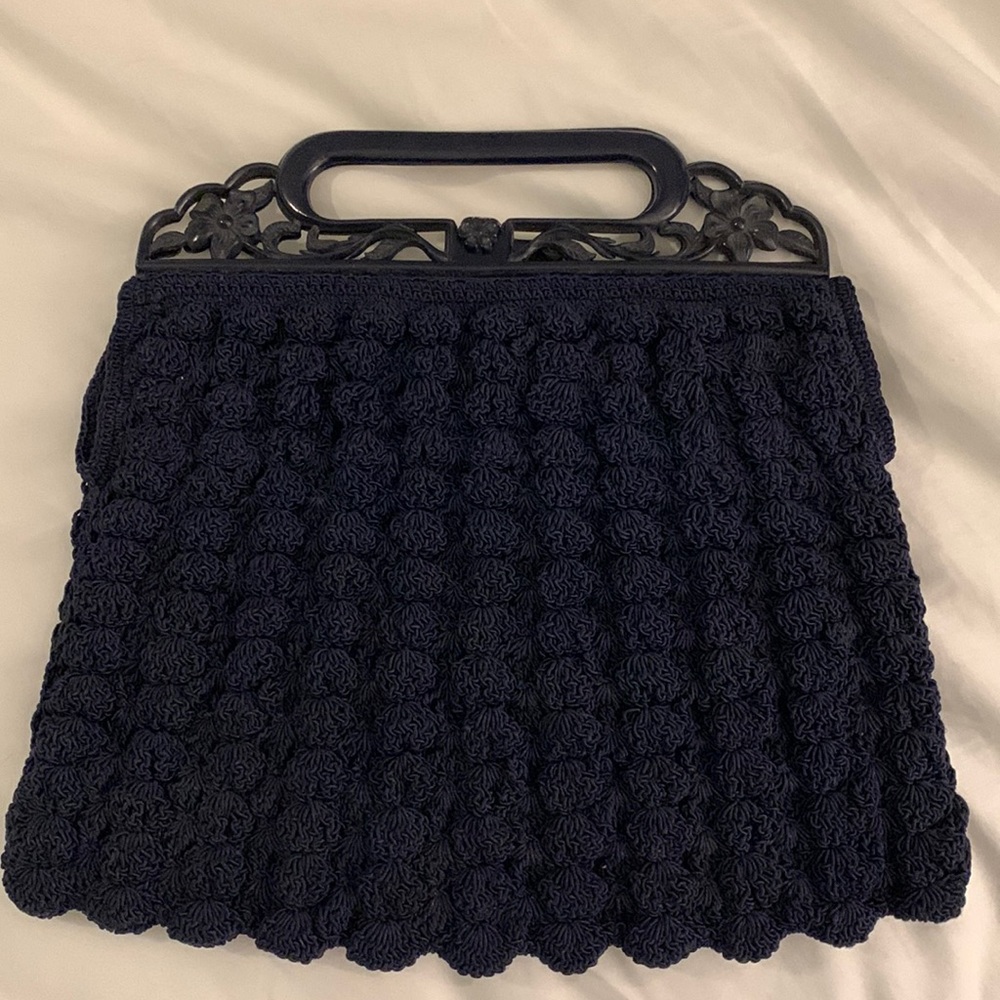 Floral Crocheted Vintage Purse Bag